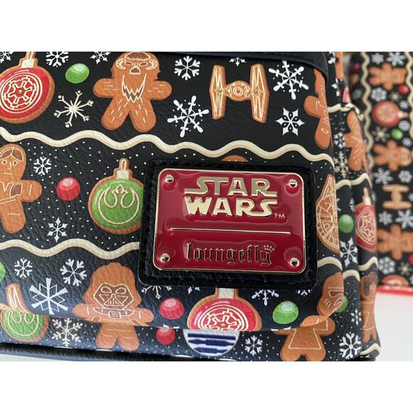 Loungefly Star Wars Gingerbread Mini Backpack And Wallet Set NWT Exclusive main image 4